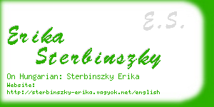 erika sterbinszky business card